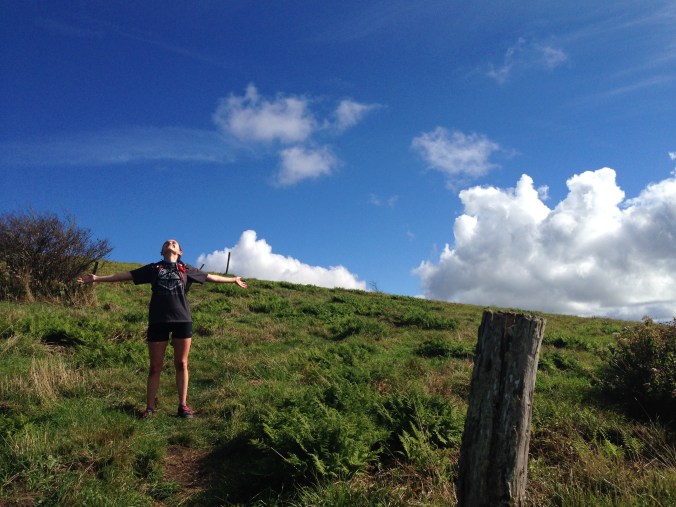 Near the summit of Big Bald on the Appalachian Trail